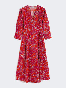 Printed Poplin Dress for Women - Coral - Max Mara UAE