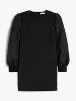 Mini-Dress In Wool And Jacquard Canvas for Women - Black - Max Mara UAE