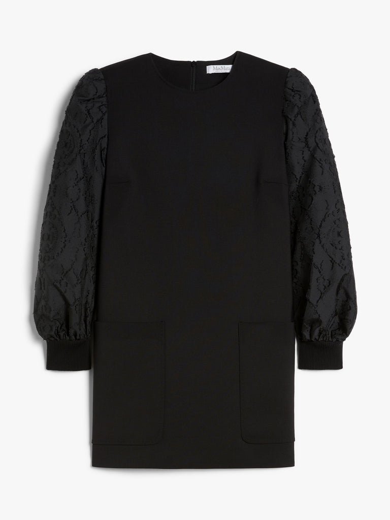 max mara mini-dress in wool and jacquard canvas