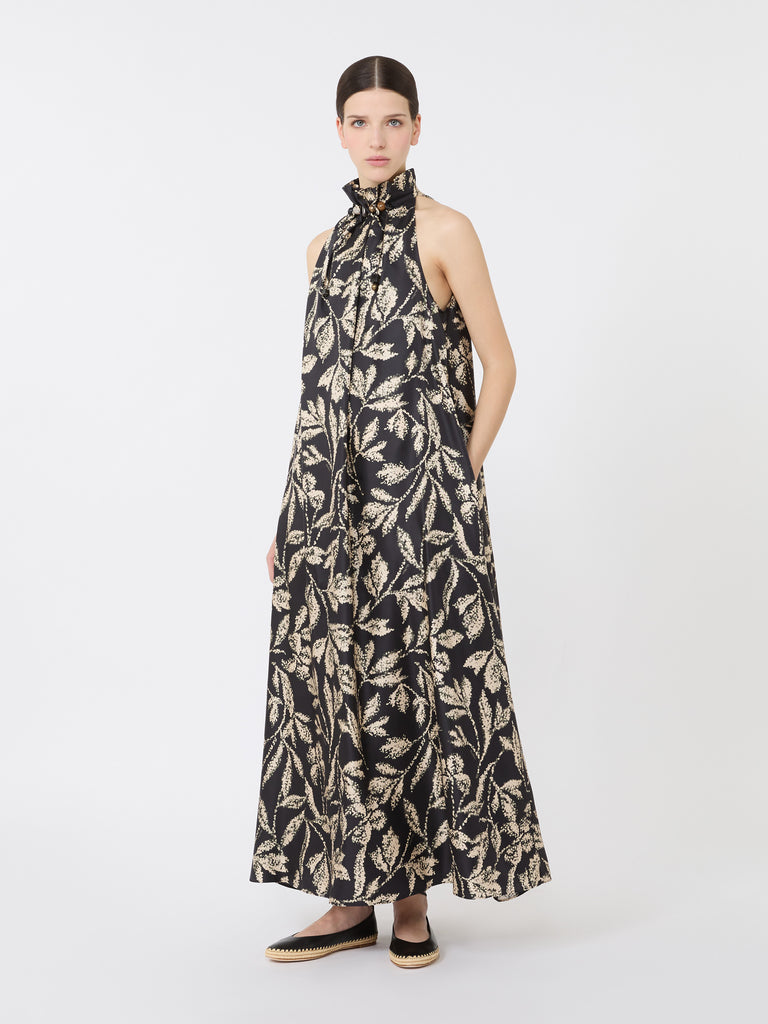 max mara printed silk twill dress