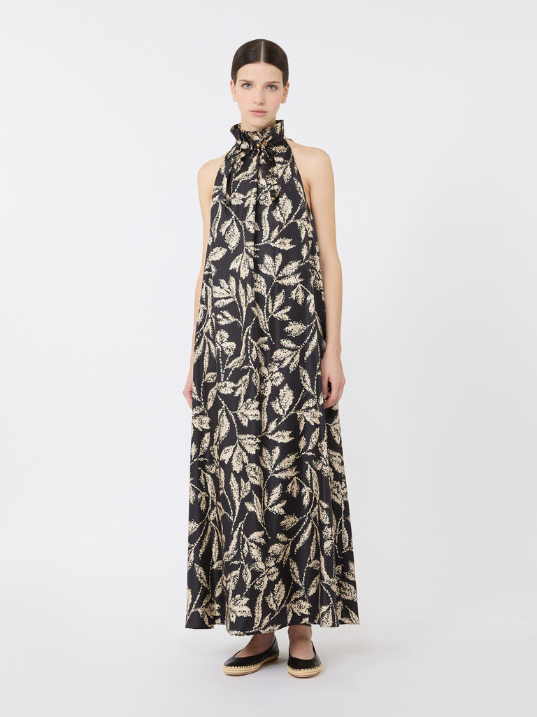 max mara printed silk twill dress