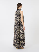 Printed Silk Twill Dress for Women - Black - Max Mara UAE