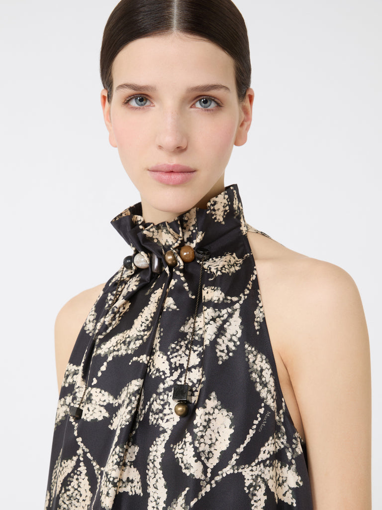 max mara printed silk twill dress