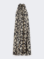Printed Silk Twill Dress for Women - Black - Max Mara UAE