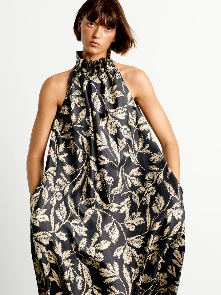 max mara printed silk twill dress