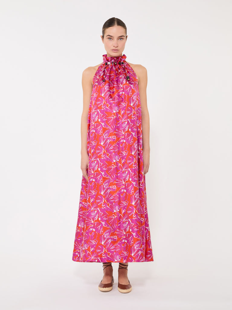 max mara printed silk twill dress