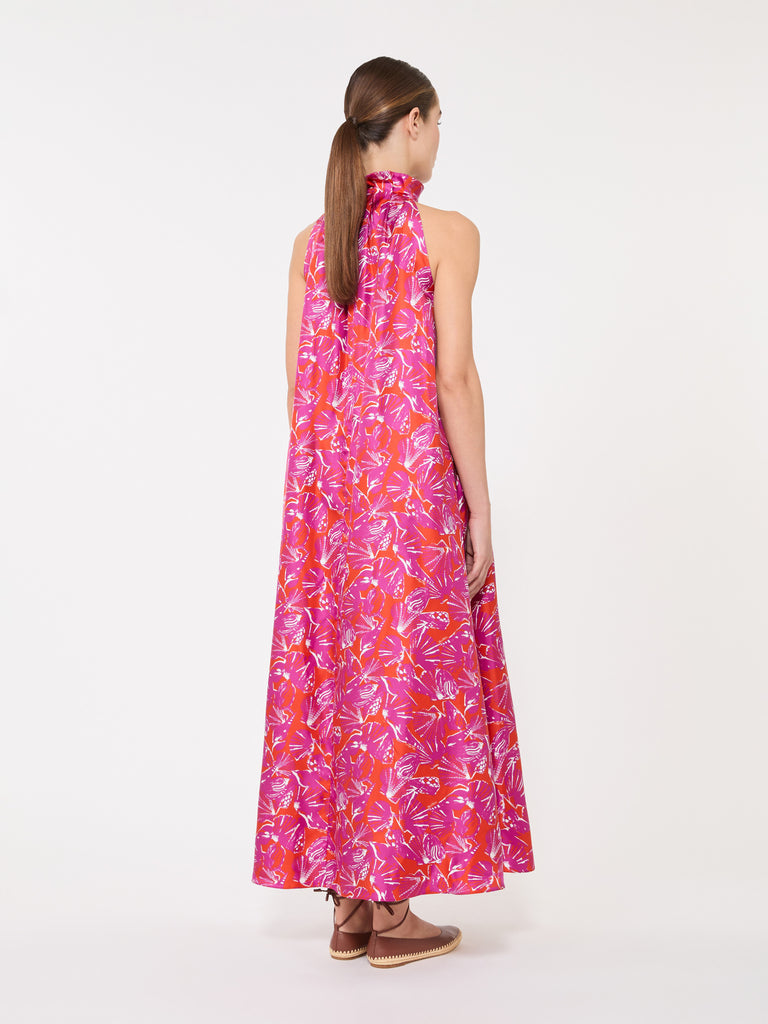 max mara printed silk twill dress