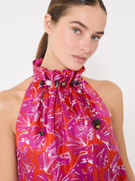 max mara printed silk twill dress for women