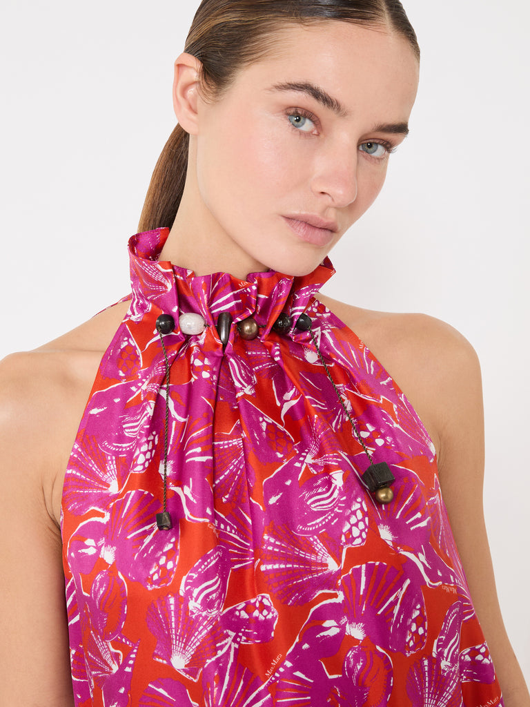 max mara printed silk twill dress