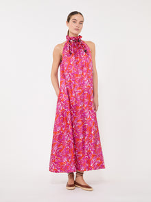 max mara printed silk twill dress for women
