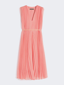 Plissé-Pleated Chiffon Dress for Women - Pink - Max Mara UAE