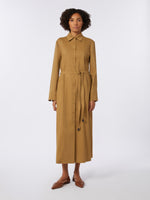 max mara stretch linen and viscose canvas shirt dress for women