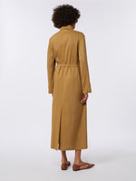 max mara stretch linen and viscose canvas shirt dress for women