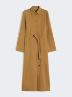 max mara stretch linen and viscose canvas shirt dress for women