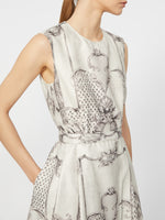 Printed Mikado shirt dress