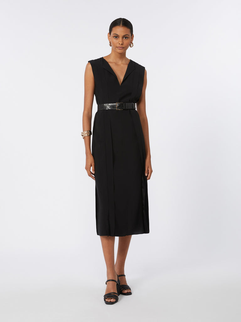max mara sleeveless envers satin dress