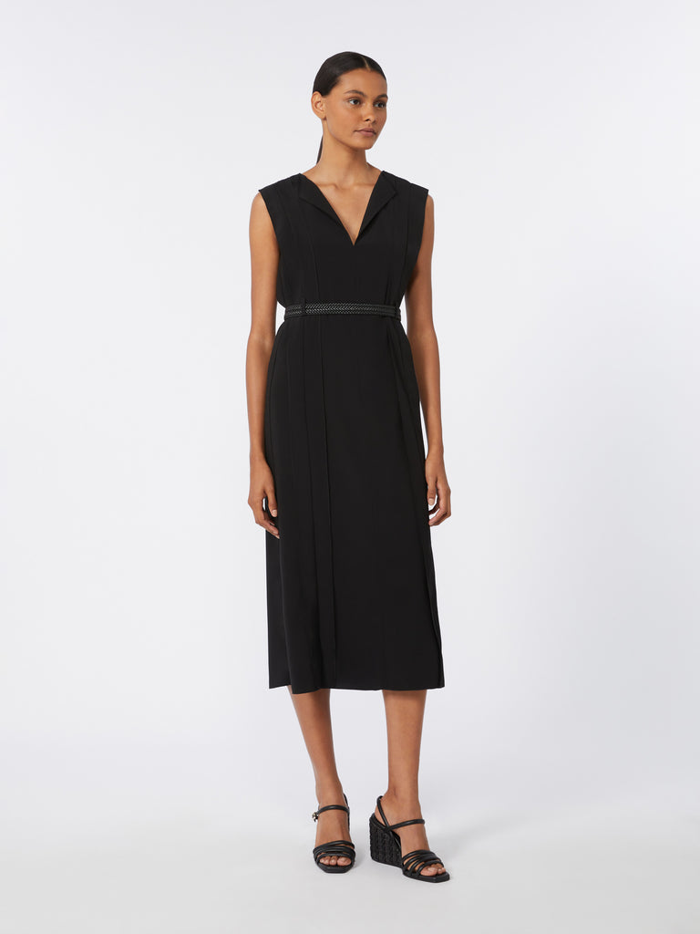 max mara sleeveless envers satin dress