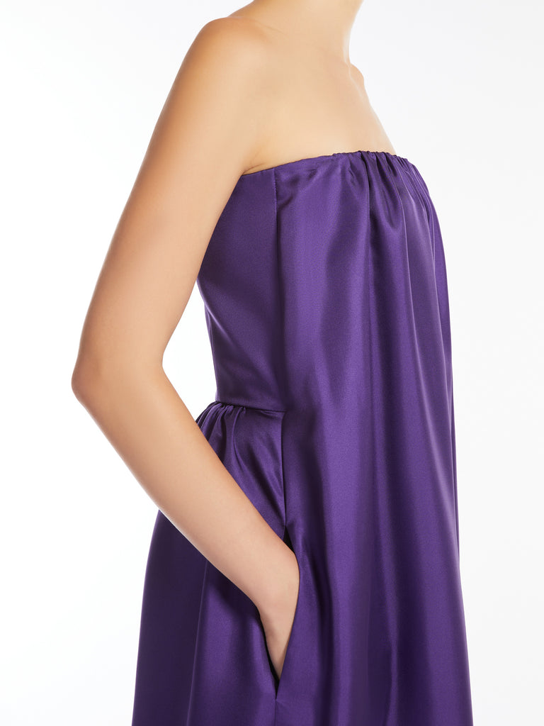 max mara silk twill bustier dress