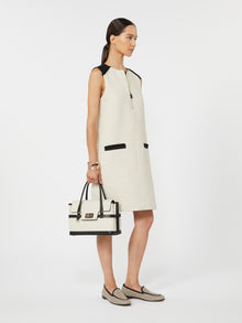 Short Cotton And Linen Dress for Women - Beige - Max Mara UAE