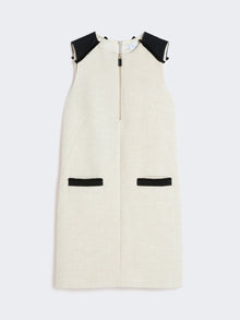 Short Cotton And Linen Dress for Women - Beige - Max Mara UAE