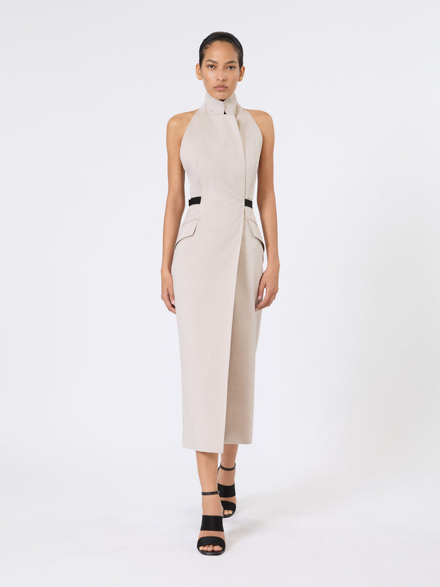 max mara wool and cotton canvas dress for women