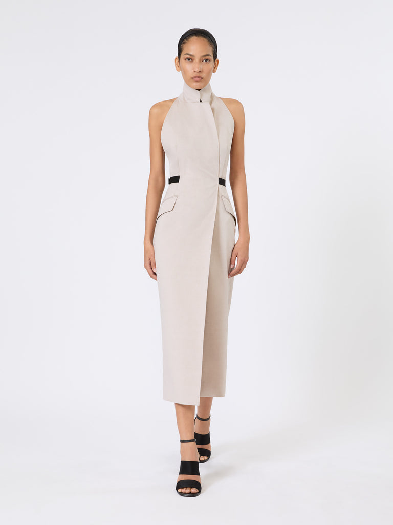 max mara wool and cotton canvas dress