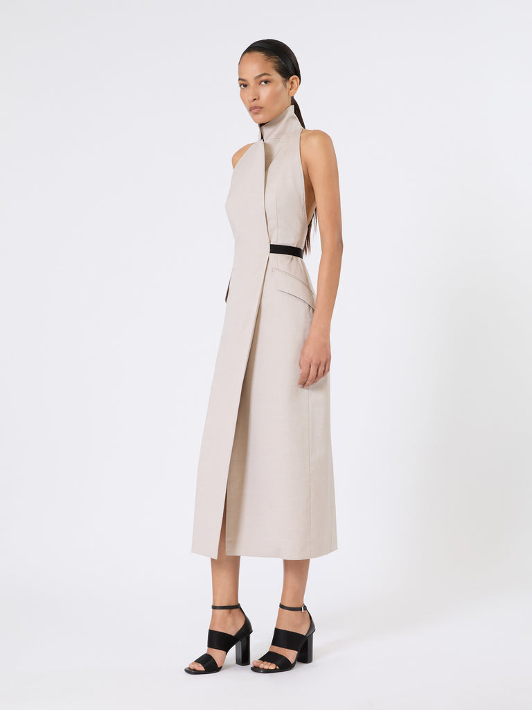 max mara wool and cotton canvas dress