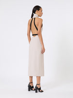 Wool And Cotton Canvas Dress for Women - Beige - Max Mara UAE