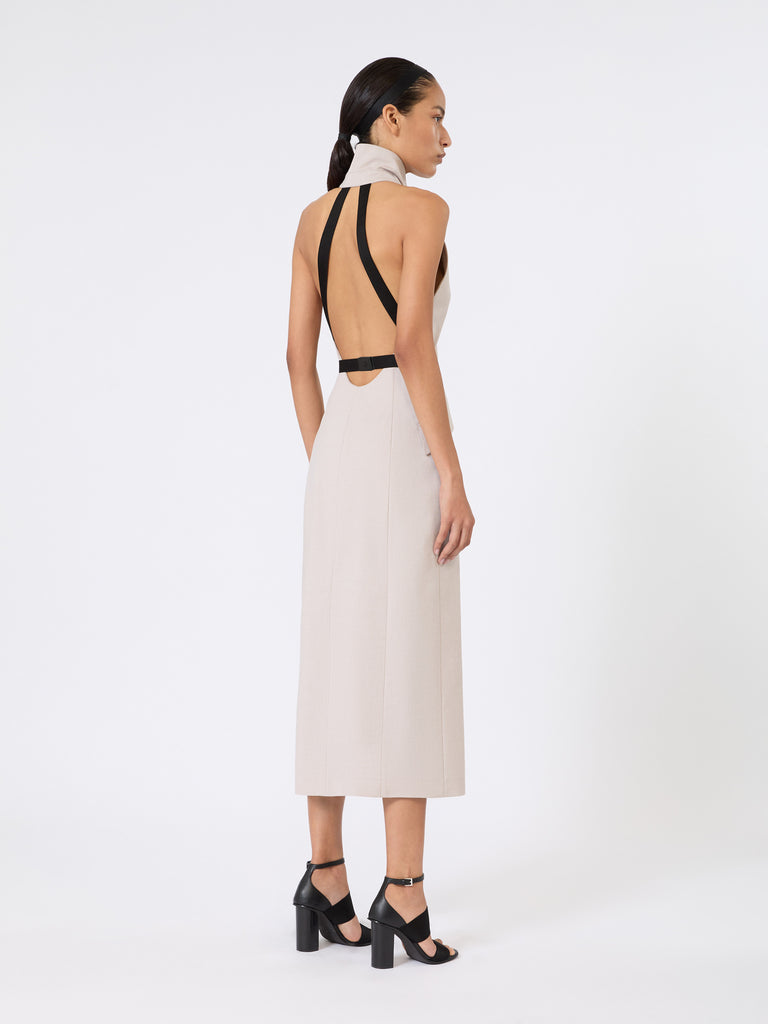 max mara wool and cotton canvas dress