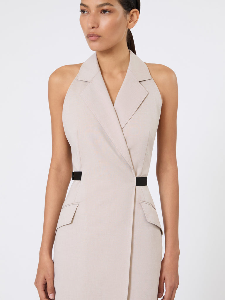 max mara wool and cotton canvas dress
