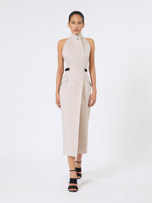 max mara wool and cotton canvas dress for women