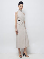 max mara wool and cotton canvas dress for women