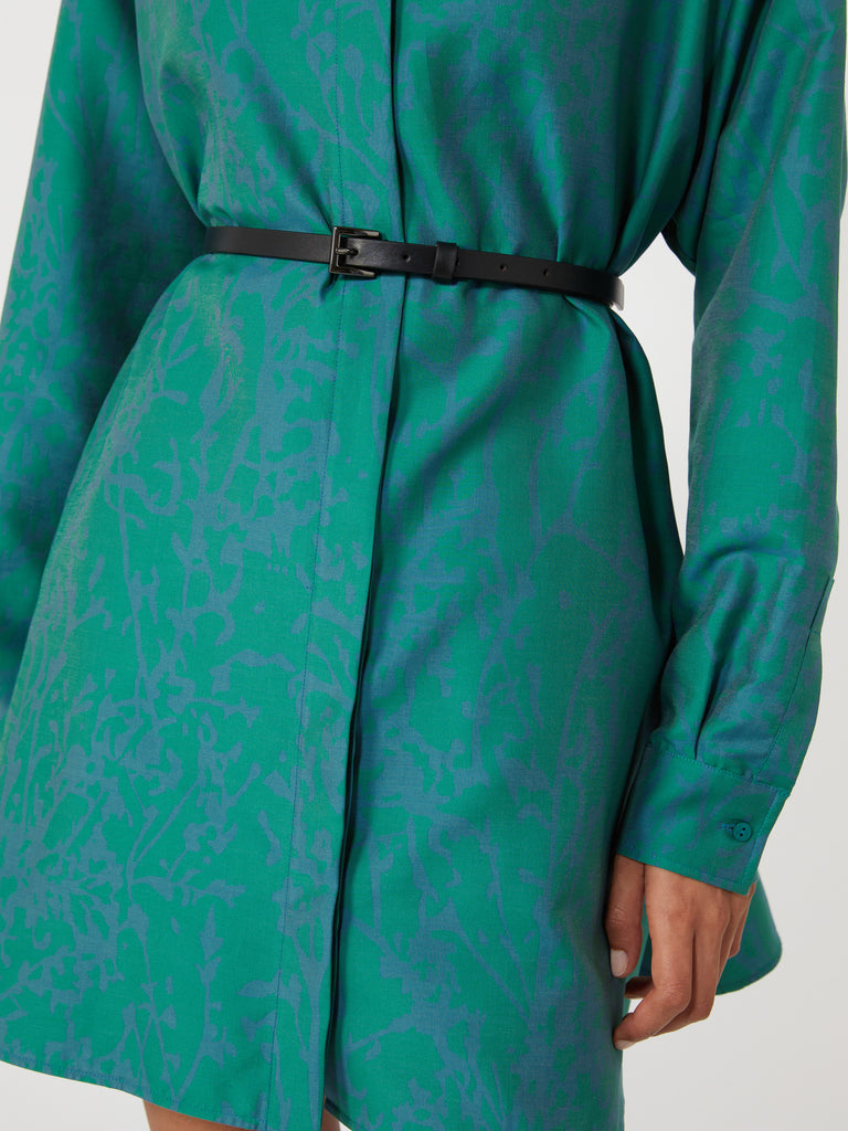 max mara printed cotton and silk shirt dress