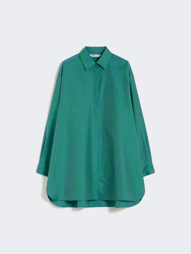 max mara printed cotton and silk shirt dress for women