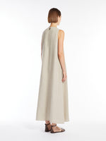 Flared Linen Dress for Women - Beige - Max Mara UAE