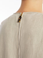 Flared Linen Dress for Women - Beige - Max Mara UAE
