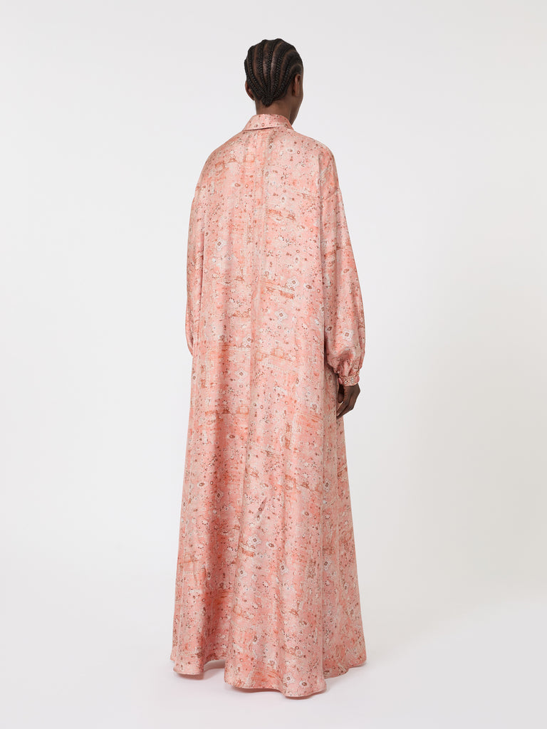 max mara printed twill kaftan dress