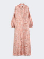 Printed Twill Kaftan Dress for Women - Coral - Max Mara UAE