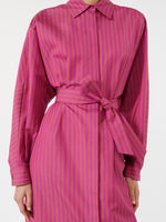 max mara striped cotton and silk shirt dress for women