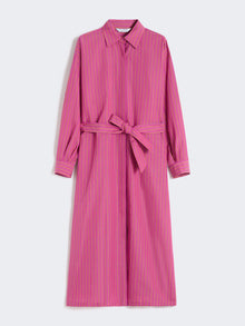 max mara striped cotton and silk shirt dress for women