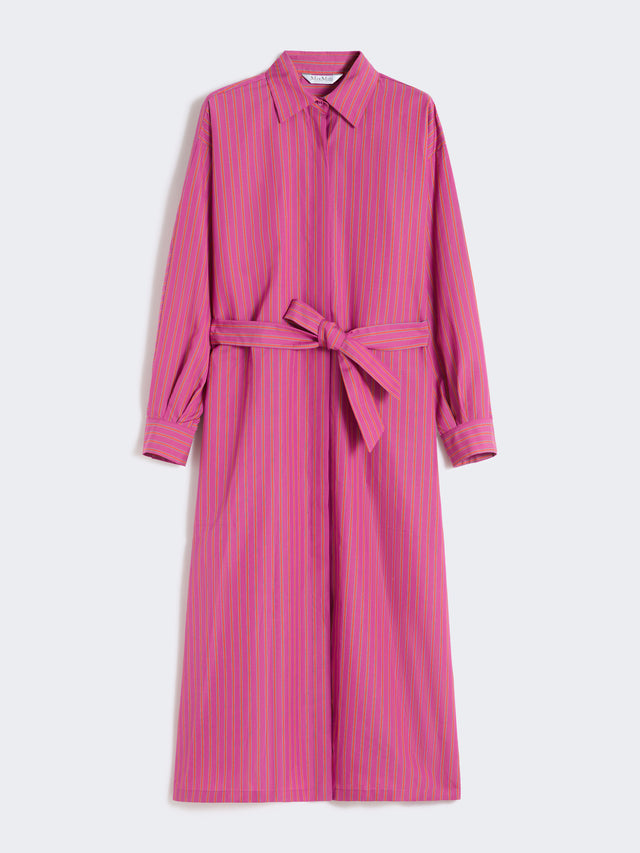 max mara striped cotton and silk shirt dress for women