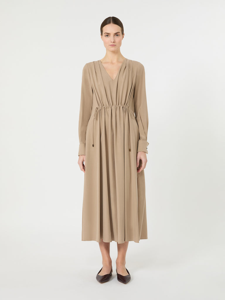 max mara washed silk canvas dress