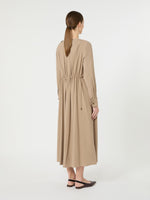 Washed Silk Canvas Dress for Women - Hazelnut Brown - Max Mara UAE