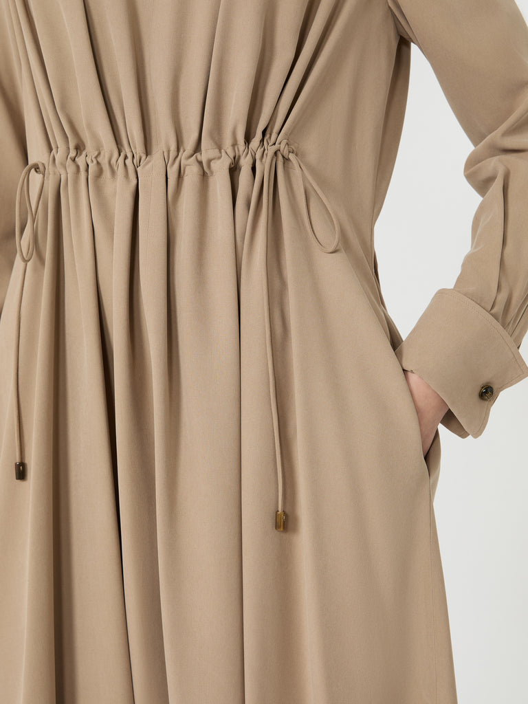 max mara washed silk canvas dress