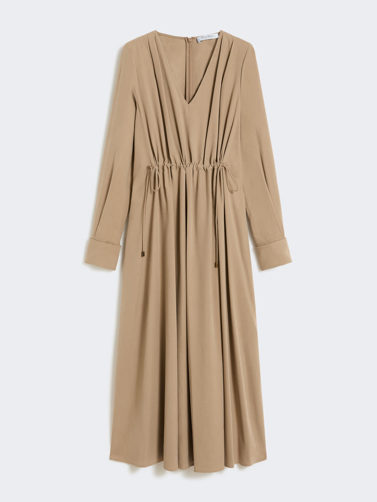 max mara washed silk canvas dress