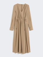 Washed Silk Canvas Dress for Women - Hazelnut Brown - Max Mara UAE