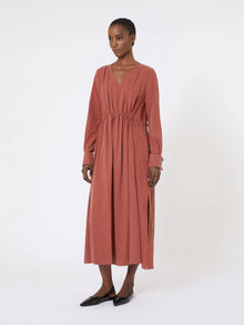 Washed silk canvas dress