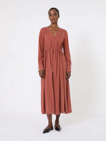 Washed silk canvas dress