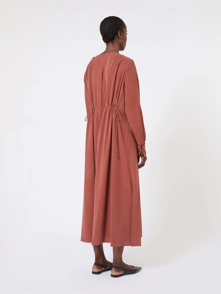 Washed silk canvas dress