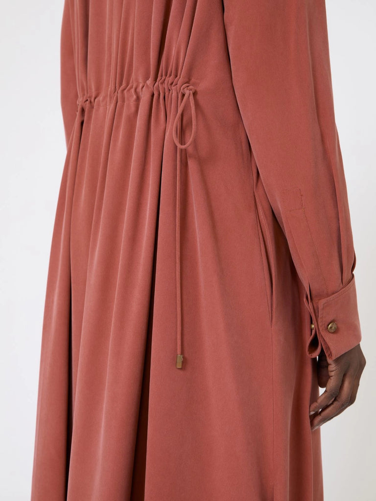 Washed silk canvas dress